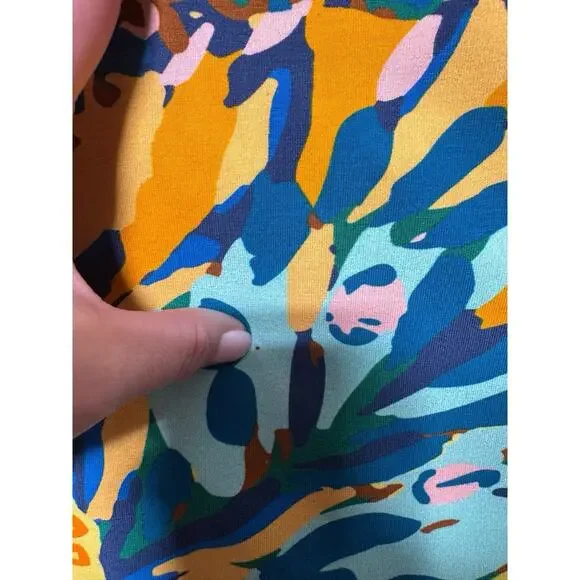 TUCKERNUCK CELINA MOON TROIAN WOMES DRESS LARGE TROPICAL FLORAL - Picture 6 of 7